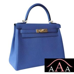 HERMES KELLY 28 HANDBAG 7E BLUE BRIGHTON TOGO SHW-3.jpg