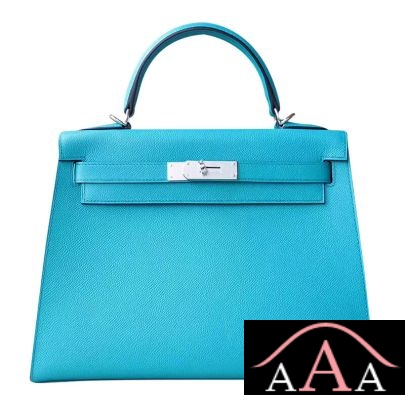 Hermes Kelly 28 Handbag 7F Blue Paon Epsom Shw