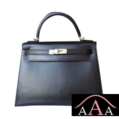 Hermes Kelly 28 Handbag 89 Noir Box Ghw