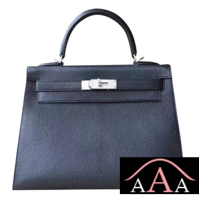 Hermes Kelly 28 Handbag 89 Noir Chevere Shw