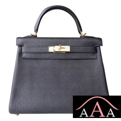 Hermes Kelly 28 Handbag 89 Noir Togo Ghw