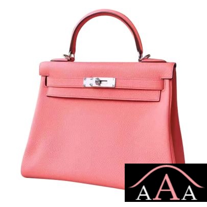 Hermes Kelly 28 Handbag 8T Rose Candy Togo Shw