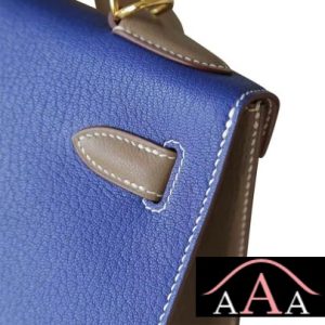 HERMES KELLY 28 HANDBAG 8V ORANGE POPPY AND 7T BLUE ELECTRIC AND CC18 ETOUPE CHEVERE GHW-2.jpg