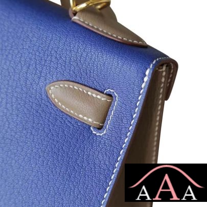 HERMES KELLY 28 HANDBAG 8V ORANGE POPPY AND 7T BLUE ELECTRIC AND CC18 ETOUPE CHEVERE GHW-2.jpg