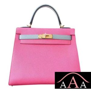 HERMES KELLY 28 HANDBAG 8W ROSE AZALEE AND 8U BLUE GLACIER EPSOM GHW-1.jpg