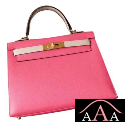 Hermes Kelly 28 Handbag 8W Rose Azalee And CC10 Craie Epsom Ghw