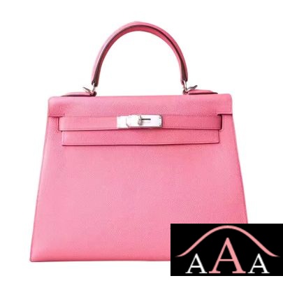 Hermes Kelly 28 Handbag 8W Rose Azalee Epsom Shw