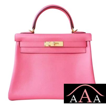 Hermes Kelly 28 Handbag 8W Rose Azalee Evercolor Ghw