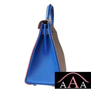HERMES KELLY 28 HANDBAG 9J FEU AND CC18 ETOUPE AND 7T BLUE ELECTRIC CHEVERE GHW-5.jpg