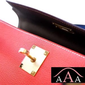 HERMES KELLY 28 HANDBAG 9J FEU AND CC18 ETOUPE AND 7T BLUE ELECTRIC CHEVERE GHW-6.jpg