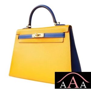 HERMES KELLY 28 HANDBAG 9V JAUNE DOR AND 7T BLUE ELECTRIC EPSOM GHW-3.jpg