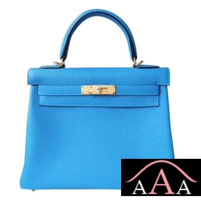 Hermes Kelly 28 Handbag B3 Blue Zanzibar Togo Ghw