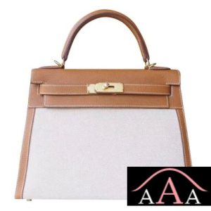 HERMES KELLY 28 HANDBAG CC37 GOLD EPSOM AND CANVAS GHW-1.jpg