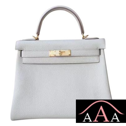 Hermes Kelly 28 Handbag CC80 Pearl Grey Togo Ghw