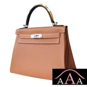 HERMES KELLY 28 HANDBAG CK37 GOLD TOGO AND BEE HANDLE SHW-1.jpg