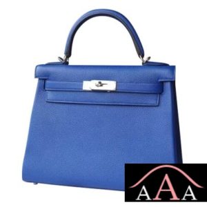 HERMES KELLY 28 HANDBAG I7 BLUE ZELLIGE TOGO SHW-1.jpg