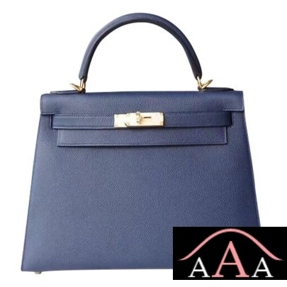 Hermes Kelly 28 Handbag M3 Blue Encre Epsom Ghw