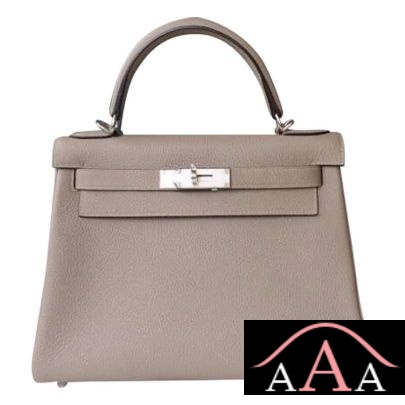 Hermes Kelly 28 Handbag M8 Gris Asphalt Togo Shw