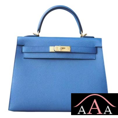 Hermes Kelly 28 Handbag R2 Blue Agate Epsom Ghw