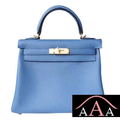 Hermes Kelly 28 Handbag R2 Blue Agate Togo Ghw