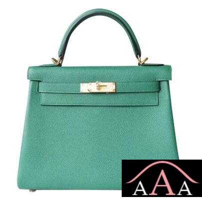 Hermes Kelly 28 Handbag U4 Vert Vertigo Togo Ghw