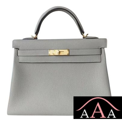 Hermes Kelly 32 Bag 4Z Gris Mouette Togo Ghw