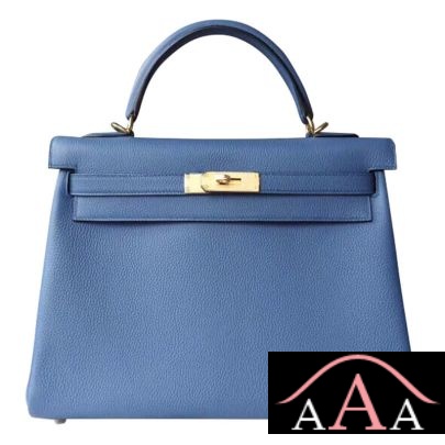 Hermes Kelly 32 Bag 7R Blue Azur Togo Ghw