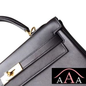 HERMES KELLY 32 BAG 89 NOIR AND CK93 ORANGE SWIFT GHW-6.jpg