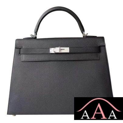 Hermes Kelly 32 Bag 89 Noir Epsom Shw