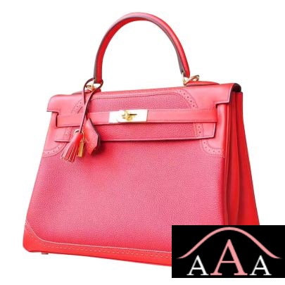 Hermes Kelly 32 Bag Ghillies S5 Rouge Tomate Togo Phw