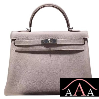 Hermes Kelly 32 Bag Gris Tourterelle CK81 Togo Shw