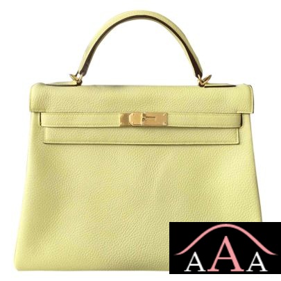 Hermes Kelly 32 Bag Jaune Poussin 1Z Togo Ghw