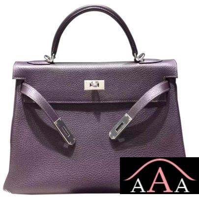 Hermes Kelly 32 Bag Raisin CK59 Togo Shw