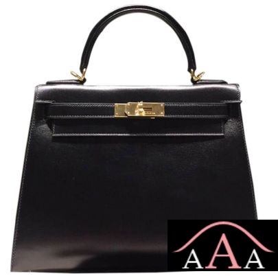 Hermes Kelly 32 Black Tadelak Ghw
