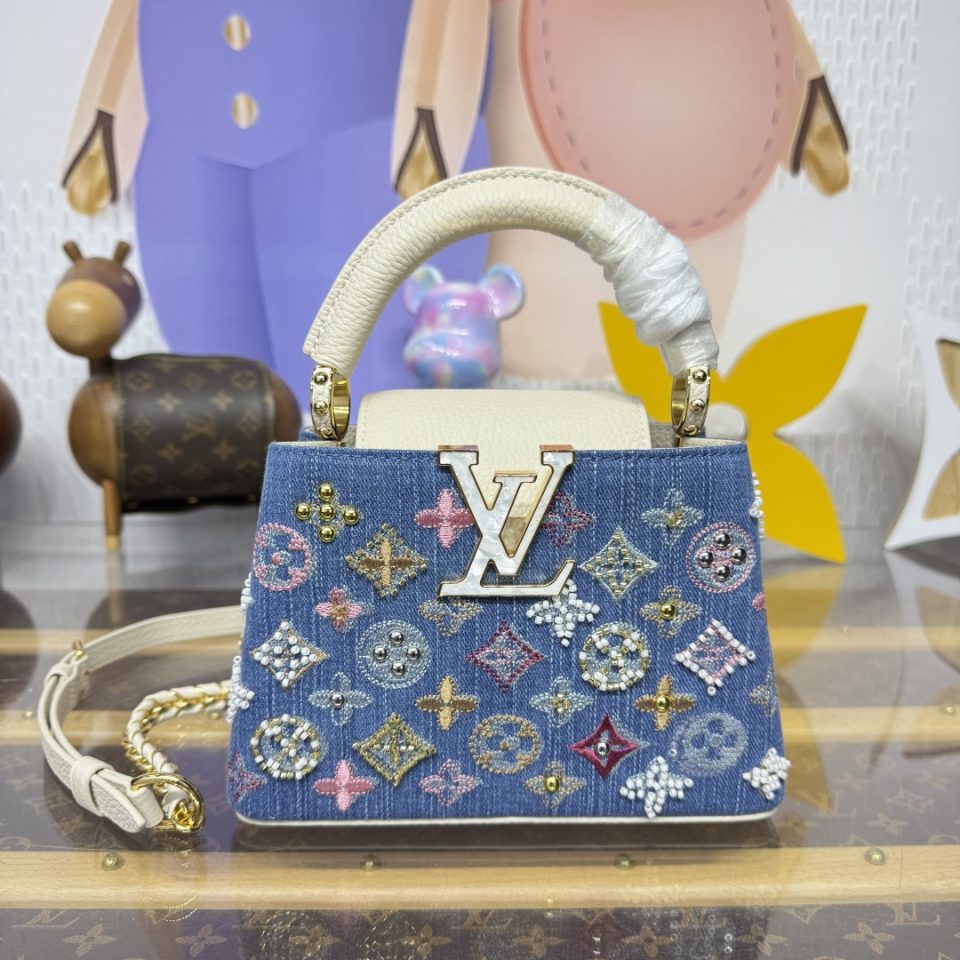 Louis Vuitton Capucines Monogram Denim (21 cm and 27 cm)