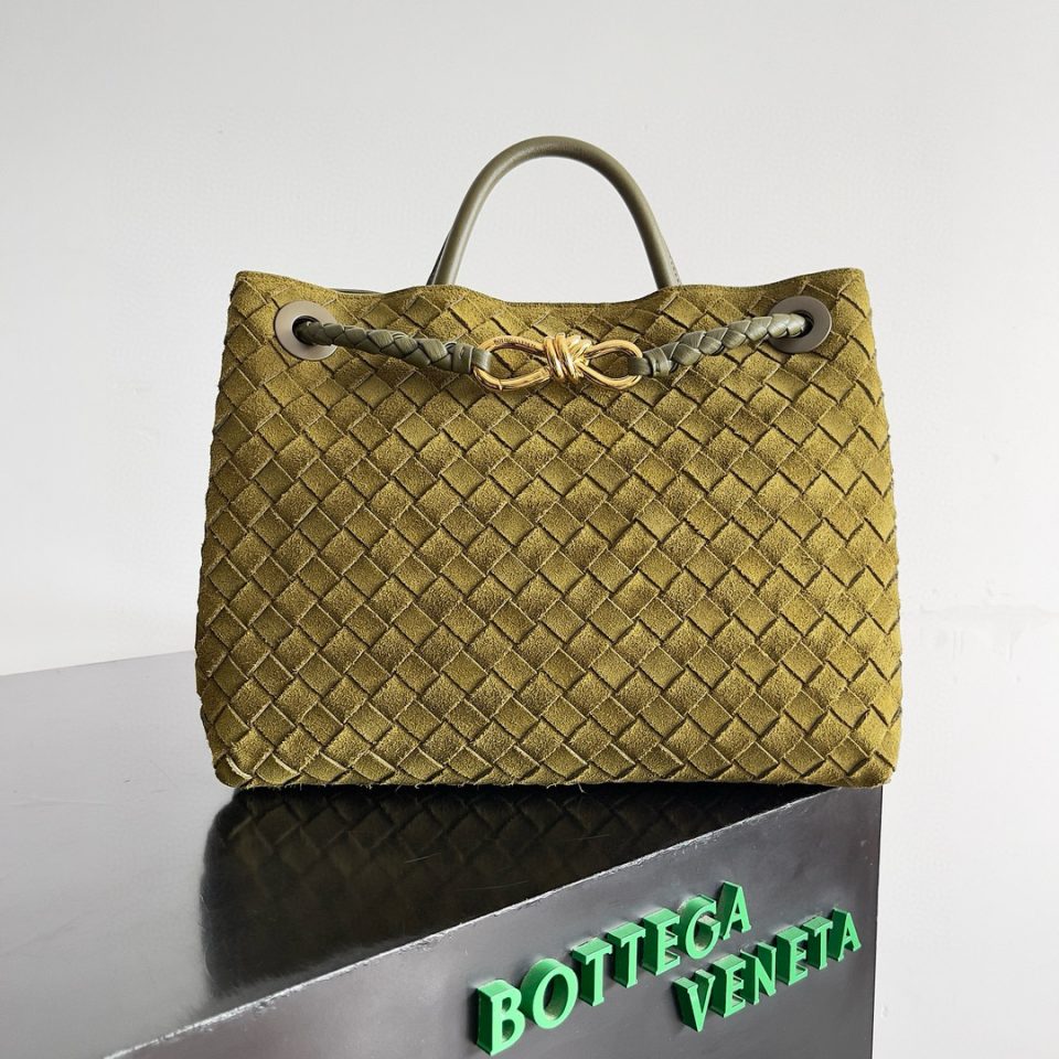 Bottega Veneta Andiamo Suede Mud