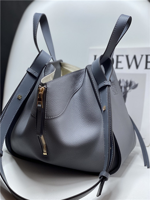 Small Hammock Bag 33047 Dark Grey Grained Calfskin-6.jpg