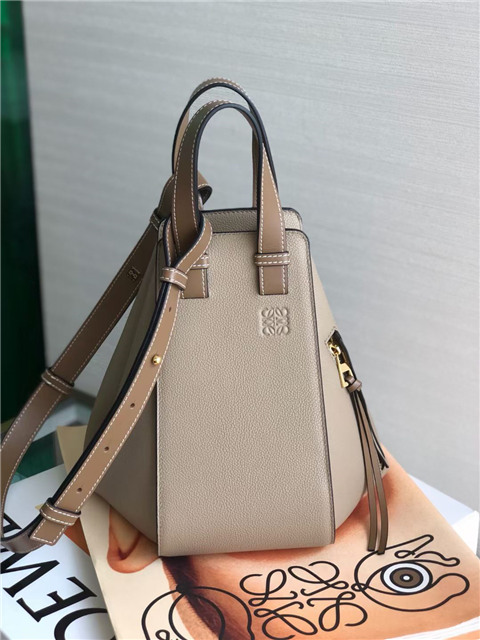 Small Hammock Bag 33047 Khaki Grained Calfskin-2.jpg