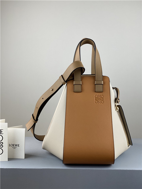 Small Hammock Bag 33047B TanIvory Classic Calfskin