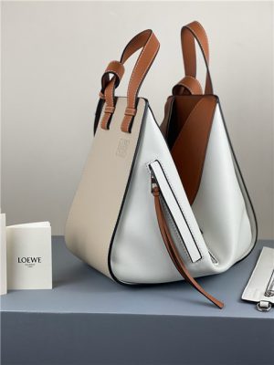 Small Hammock Bag 33047B TanWhite Classic Calfskin-3.jpg