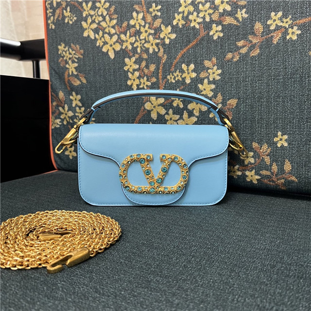 Valentino Garavani Loco Small Shoulder Bag 8030 Blue