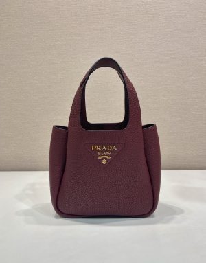 Prada Mini leather handbag Wine