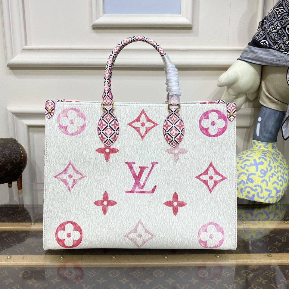 Louis Vuitton OnTheGo MM M22975 Pink/White