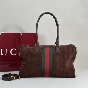 Borsetto Large Boston Bag 866734 Dark Brown Suede-3.jpg