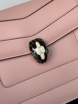 Bvlgari Serpenti Forever Shoulder Bag Crystal Rose-5