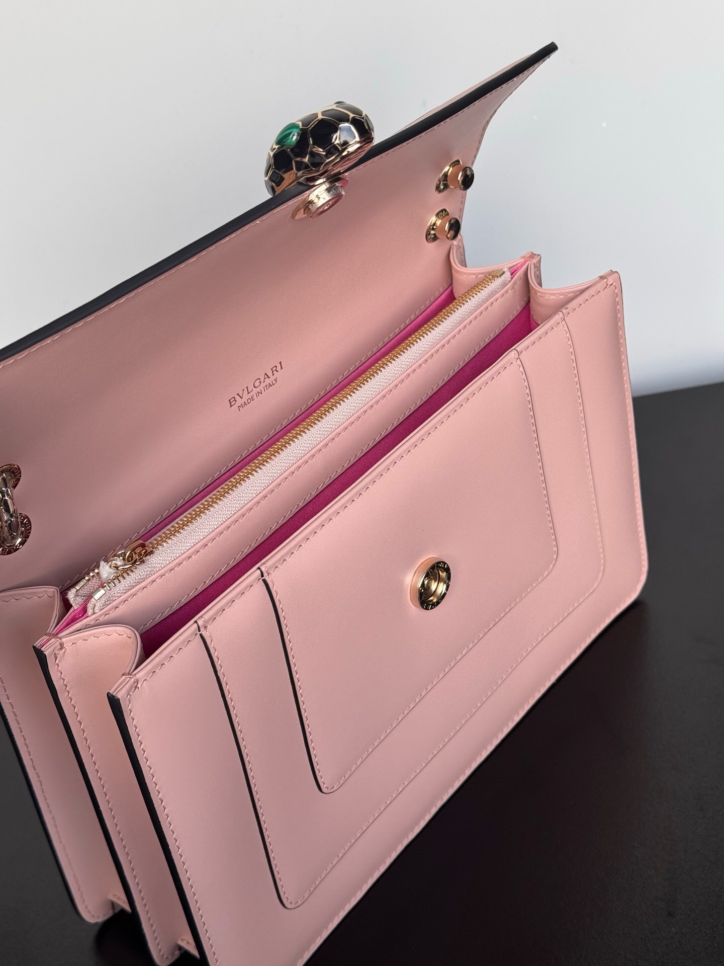 Bvlgari Serpenti Forever Shoulder Bag Crystal Rose-6