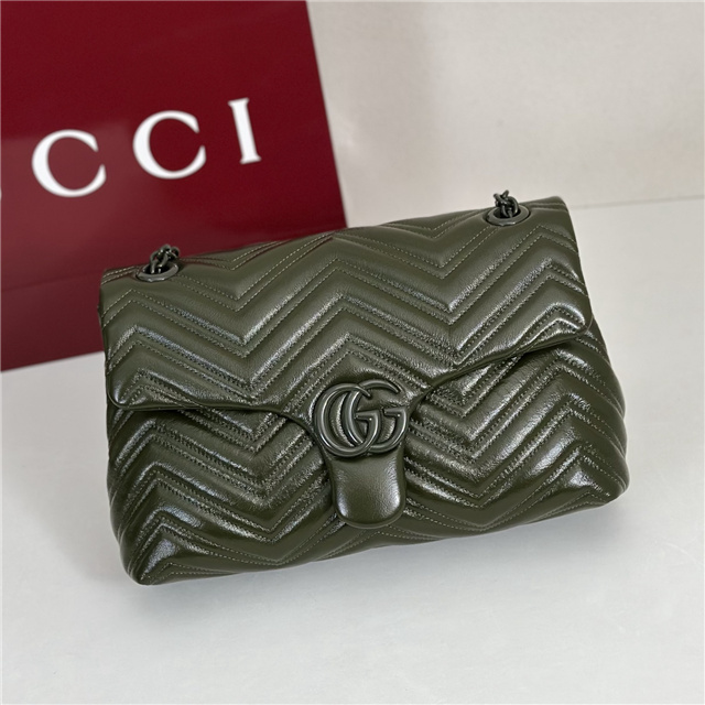 GG Marmont Medium Shoulder Bag 850676 Green-6.jpg