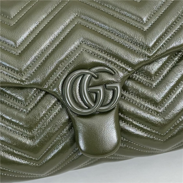 GG Marmont Medium Shoulder Bag 850676 Green-7.jpg