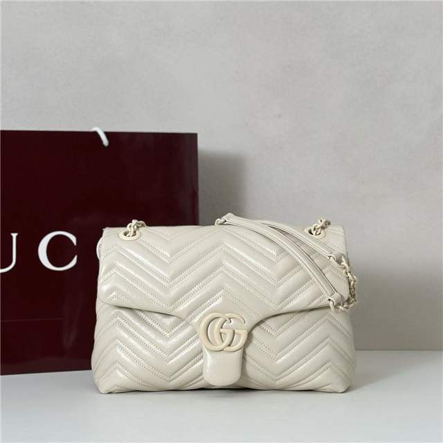 GG Marmont Medium Shoulder Bag 850676 Ivory