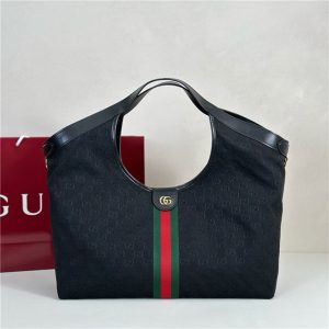 Gucci Giglio Large Tote Bag 853971 Black Canvas-1.jpg